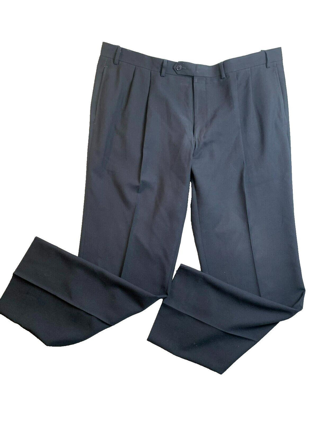 Lauren Ralph Lauren Pants Adult 41x30.5 Black Pleated Straight Leg Dress Mens