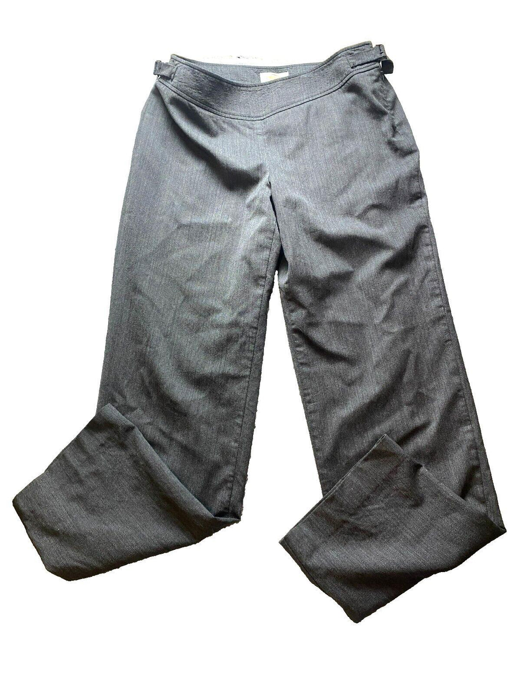 Talbots Pants Women 10 (35x31.5) Charcoal Gray Straight Leg Stretch Wool Spandex