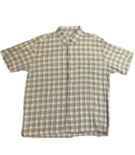 Load image into Gallery viewer, Kamro USA Shirt Adult 2XL XXL Tan Plaid Button Up Pocket Casual Outdoor Mens
