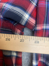 Load image into Gallery viewer, Foundry Supply Co Shirt Adult 2XLT XXL Tall Blue Red Plaid Button Up Casual Mens
