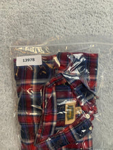 Load image into Gallery viewer, Foundry Supply Co Shirt Adult 2XLT XXL Tall Blue Red Plaid Button Up Casual Mens
