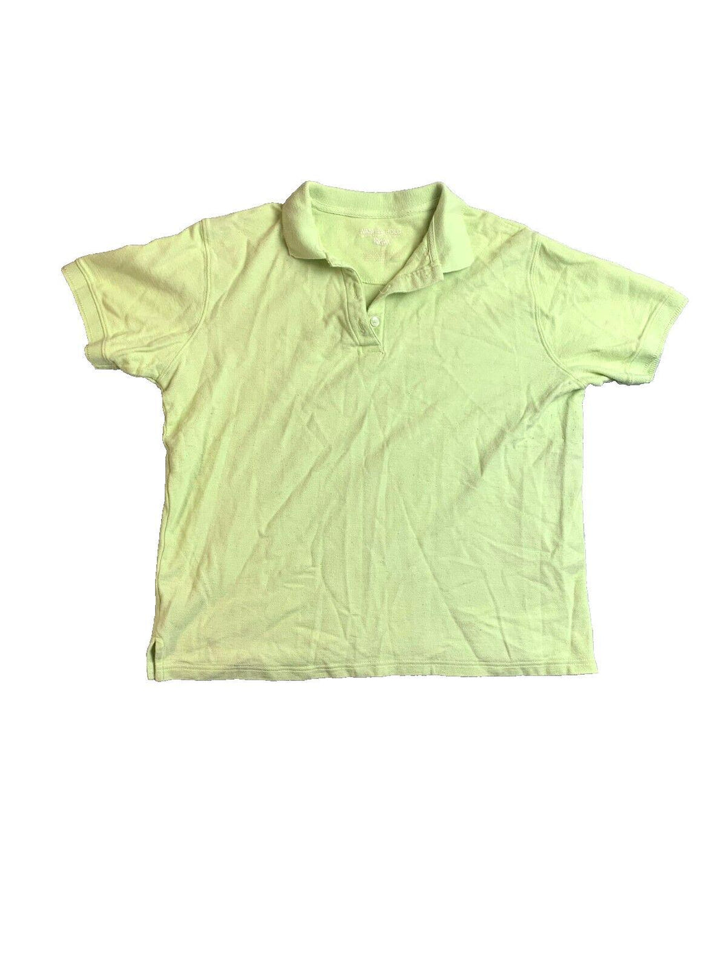 Pbx Basics Shirt Adult Large Green Preppy Collared Casual Washed Golf Polo Mens