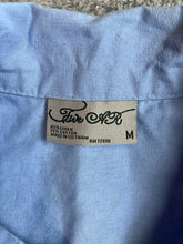 Load image into Gallery viewer, Five AR Shirt Adult Medium Blue Button Up Linen Blend Chest Pocket Casual Mens
