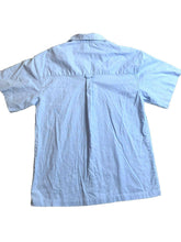 Load image into Gallery viewer, Five AR Shirt Adult Medium Blue Button Up Linen Blend Chest Pocket Casual Mens
