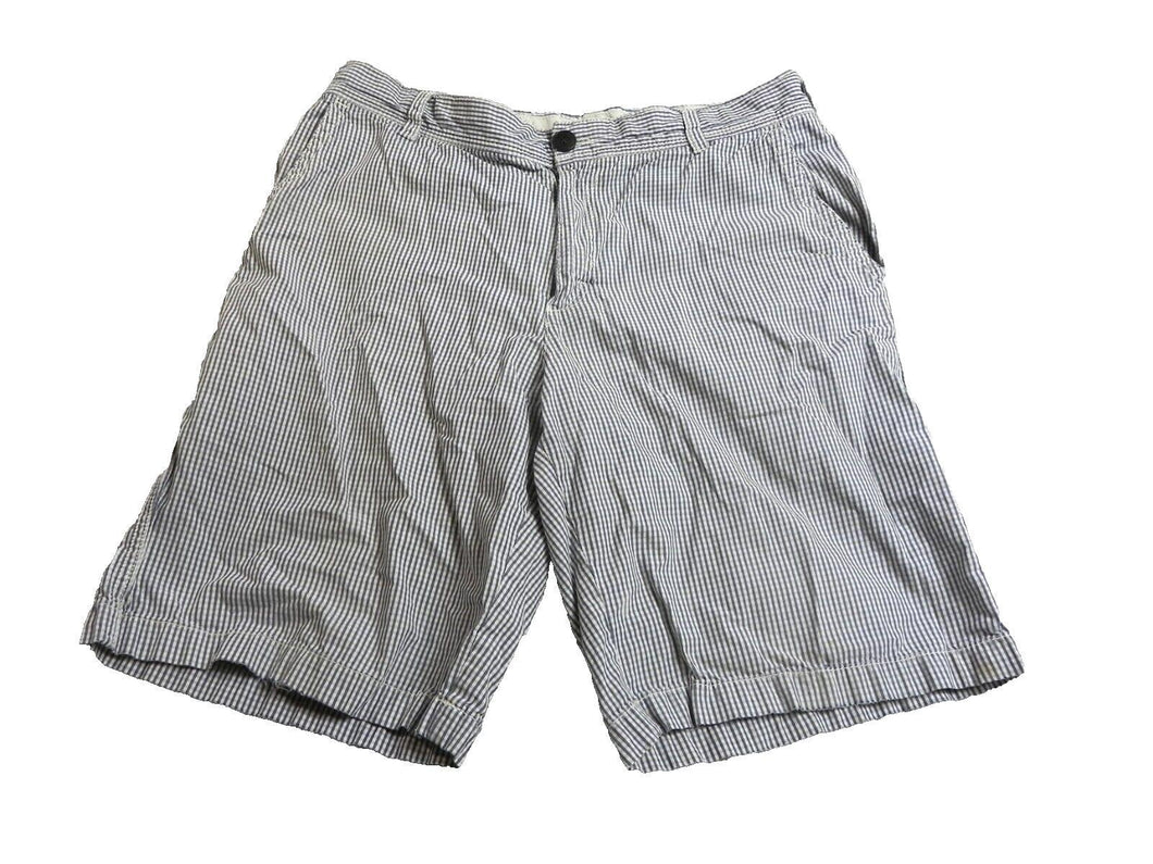 IZOD Shorts Adult 33 Blue Luxury Sports Chino Gingham Checkered Golf Outdoor Men