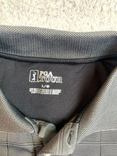 Load image into Gallery viewer, PGA Tour Shirt Adult Large Charcoal Windowpane Performance Casual Golf Polo Mens
