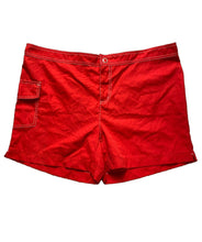 Load image into Gallery viewer, Catalina Shorts Womens 1X Red Cargo Pockets Swimwear Bottoms Snaps Plus Ladies
