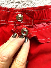 Load image into Gallery viewer, Catalina Shorts Womens 1X Red Cargo Pockets Swimwear Bottoms Snaps Plus Ladies
