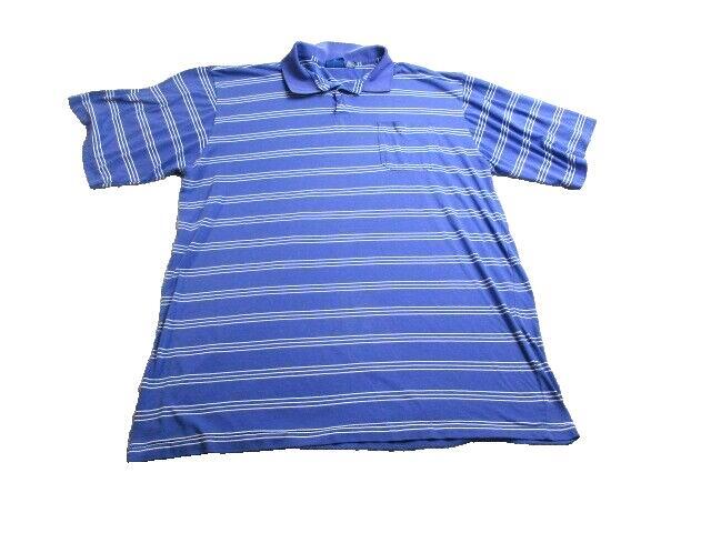 VTG Bristol Blues Shirt Adult 2XL Blue Striped Preppy Rugby Golf Polo 90s Mens