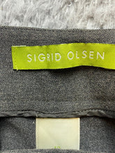 Load image into Gallery viewer, Sigrid Olsen Pants Womens 12 (33x31) Gray Straight Leg Trouser Spandex Dress
