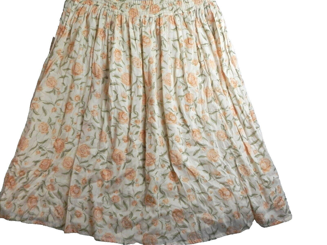 Adrian Jordan Skirt Womens 22/24 AOP Flower Boho Chic A-line Flare Rayon Ladies