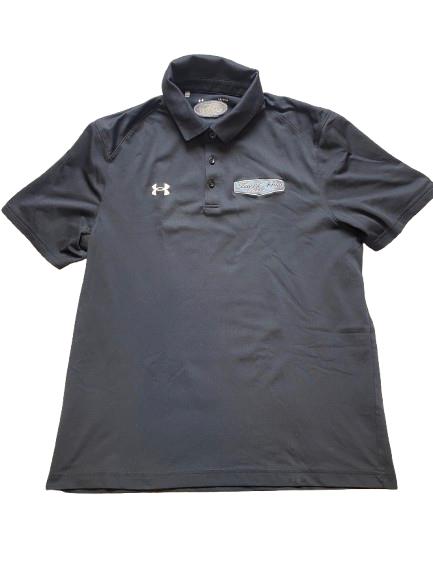 Stewart-Haas Racing Shirt Adult Large Black Under Armour NASCAR Polo Mens
