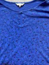 Load image into Gallery viewer, Lucky Brand Shirt Womens 3X Periwinkle Keyhole AOP Flower Boho Indie Plus Ladies
