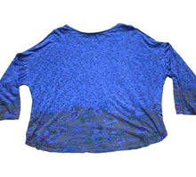 Load image into Gallery viewer, Lucky Brand Shirt Womens 3X Periwinkle Keyhole AOP Flower Boho Indie Plus Ladies
