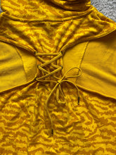 Load image into Gallery viewer, RocaWear Dress Women 3X Yellow Hip Cool Rapper Hoodie Studded Rayon Spandex Plus
