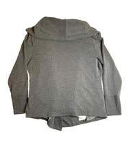 Load image into Gallery viewer, Zenergy by Chicos Sweater Womens 2 Gray Toggle Cardigan Spandex Asymmetric
