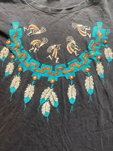Load image into Gallery viewer, VTG Lynee Shirt Adult Extra Large Black Native American Tribal Feather Pearl Men

