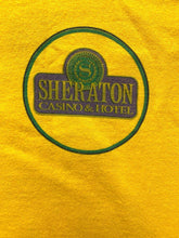 Load image into Gallery viewer, Sheraton Casino &amp; Hotel Shirt Adult Extra Large Yellow Hot Spot Gambling Mens

