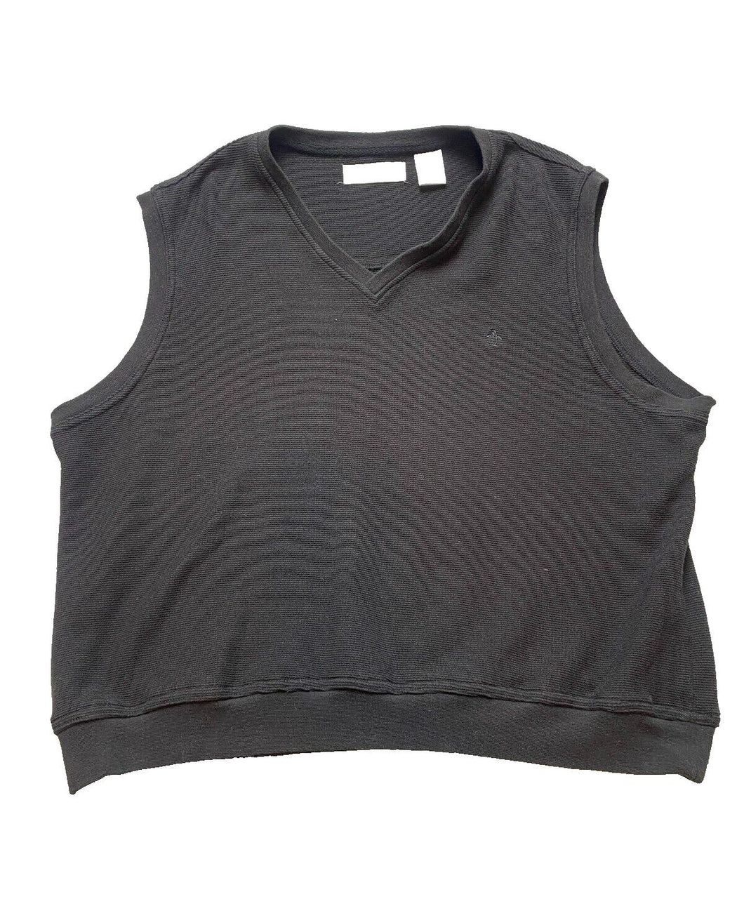 Penguin Vest Adult Large Black V-Neck Oversized Sport Golf Sweater Pullover Mens