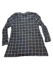 Load image into Gallery viewer, J Jill Shirt Womens Medium Black Windowpane Tunic Oversized Casual Blouse Ladies
