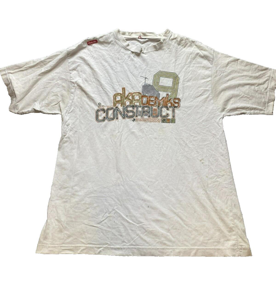 Akademiks Shirt Adult 2XL XXL Architectural Construct Jeanius Level Skater Y2K