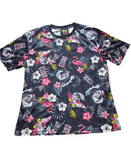Load image into Gallery viewer, Good Vibes Shirt Adult 3XL Tiki Flamingo Beach Hawaiian AOP Skeleton Surf Mens
