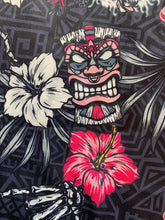 Load image into Gallery viewer, Good Vibes Shirt Adult 3XL Tiki Flamingo Beach Hawaiian AOP Skeleton Surf Mens
