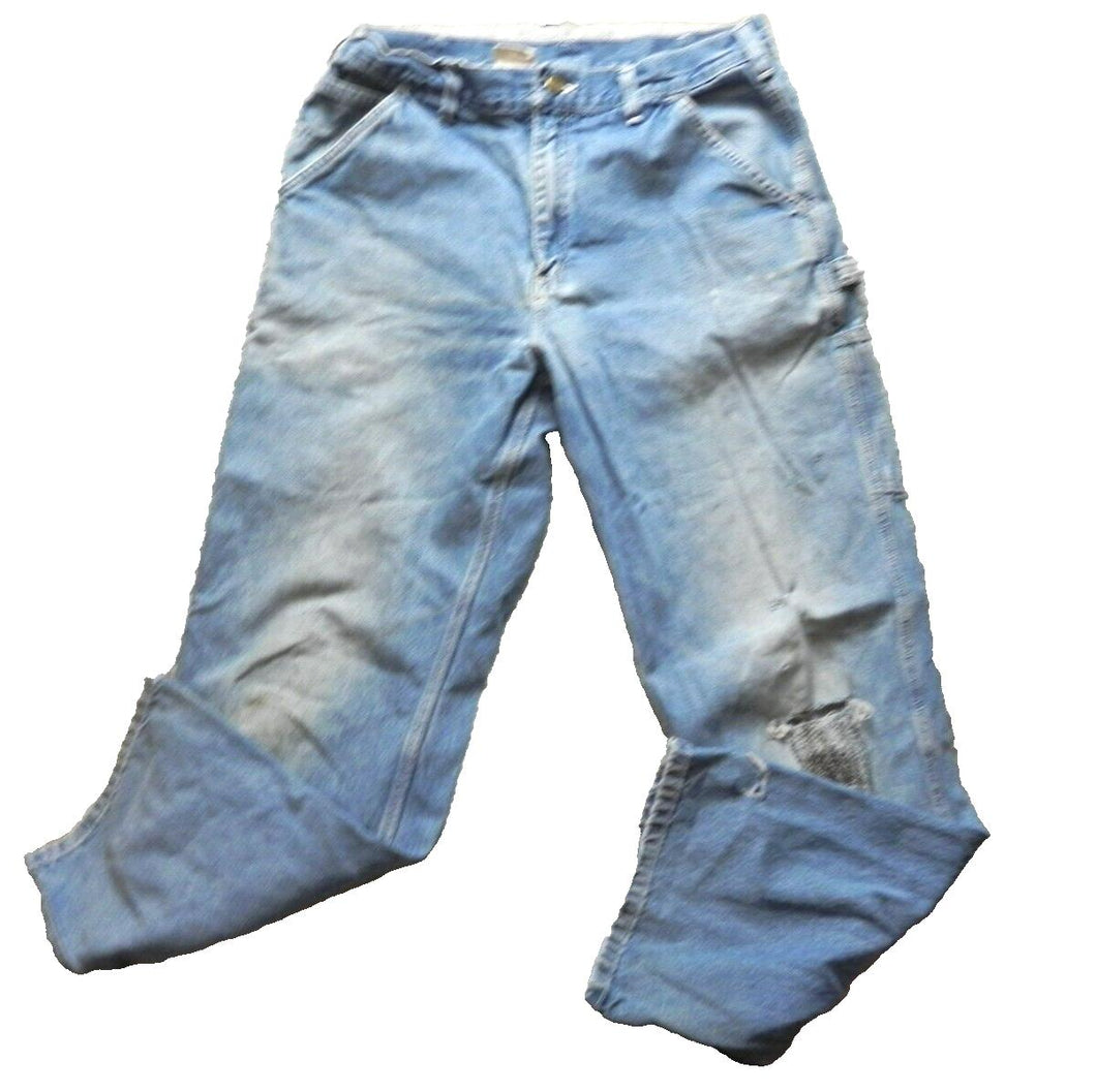 Carhartt Jeans Adult 34x32 Grunge Distressed Carpenter Denim Pants Thrashed Mens