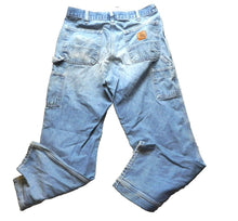 Load image into Gallery viewer, Carhartt Jeans Adult 34x32 Grunge Distressed Carpenter Denim Pants Thrashed Mens
