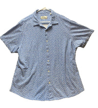 Load image into Gallery viewer, California Shirt Co Adult Extra Large Blue AOP Flower Button Up Hawaiian Mens
