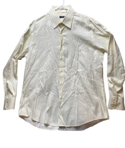 BOSS Hugo Boss Shirt Adult 17.5 34/35 XL Champagne Cuffs Casual Dress Mens