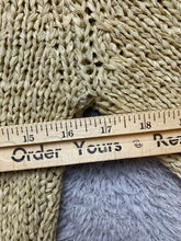 Load image into Gallery viewer, Yinier Sweater Womens Small Beige 100% Silk Open Knit Flared Sleeve Ladies
