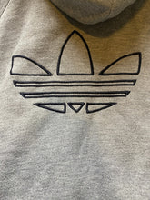 Load image into Gallery viewer, Adidas Jacket Adult Extra Large Gray Reversible Full Zip Trefoil Logo Hoodie Men

