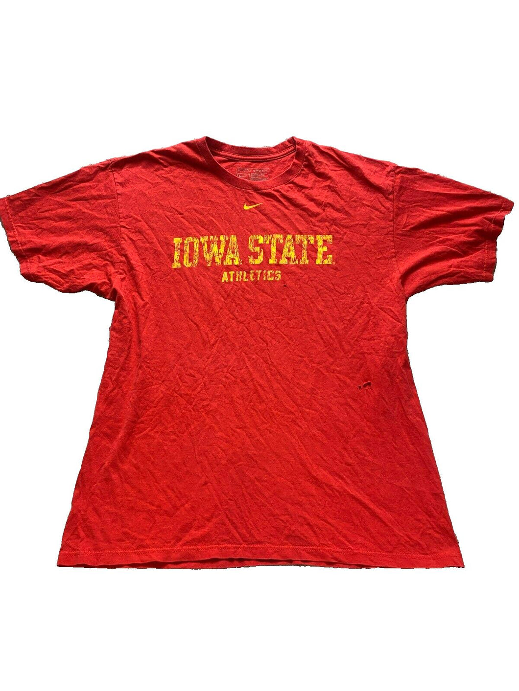 Iowa State Shirt Adult Large Red Logo Nike Athletics Swoosh Sportswear NCAA Mens