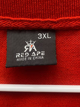 Load image into Gallery viewer, Red Ape Shirt Adult 3XL Red Black Rugby Stripes Hip Hop Streetwear Polo Mens
