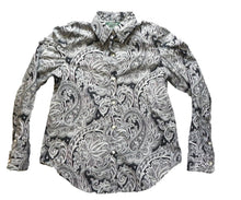 Load image into Gallery viewer, Lauren Ralph Lauren Shirt Womens Medium Button Up Blouse AOP Paisley Ladies
