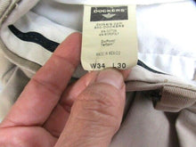 Load image into Gallery viewer, Dockers Pants Adult 34x30 Light Tan Pleated Straight Trouser Casual Dress Mens
