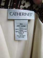 Load image into Gallery viewer, Catherines Skirt Womens 3X 26/28W Asymmetrical Geometric Cream Brown Plus Ladies
