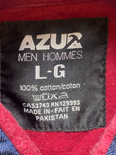 Load image into Gallery viewer, AZUR Shirt Adult Large Red Button Up Flap Pockets Chamois Casual Solid Mens
