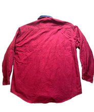 Load image into Gallery viewer, AZUR Shirt Adult Large Red Button Up Flap Pockets Chamois Casual Solid Mens
