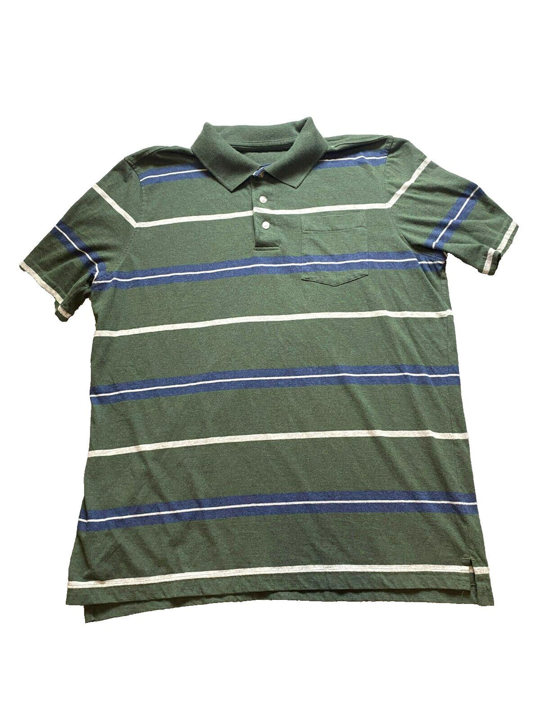 Croft & Barrow Shirt Adult Large Hunter Green Blue Rugby Signature Golf Polo Men