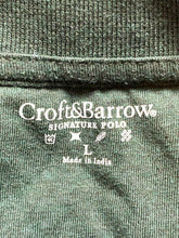 Load image into Gallery viewer, Croft &amp; Barrow Shirt Adult Large Hunter Green Blue Rugby Signature Golf Polo Men
