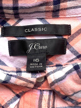 Load image into Gallery viewer, J Crew Shirt Womens 16 Extra Large Peach Classic Flannel Collared Buttons NWT
