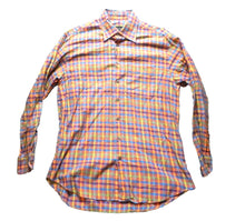 Load image into Gallery viewer, Scott Barber Shirt Adult Medium Button Up Long Sleeve Rainbow Plaid Casual Mens
