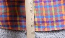 Load image into Gallery viewer, Scott Barber Shirt Adult Medium Button Up Long Sleeve Rainbow Plaid Casual Mens
