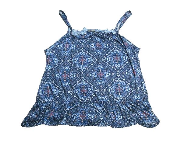 Allison Brittney Shirt Womens 2X Geometric Paisley Sleeveless Tank Flowy Blouse