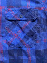 Load image into Gallery viewer, Duluth Trading Co Shirt Womens 4XL Blue Red Flannel Button Up Pocket Plus Ladies
