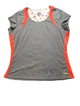 Load image into Gallery viewer, Bolle Shirt Womens 2XL XXL Gray Orange Tennis Golf Activewear Sporty Spandex
