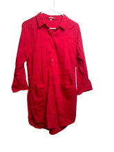 Load image into Gallery viewer, Eileen Fisher Dress Womens Small Red Viscose Spandex Pockets Ladies
