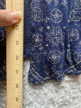 Load image into Gallery viewer, Lucky Brand Shirt Womens 1X Tunic Navy Blue Flowy AOP Paisley Casual Blouse Lady
